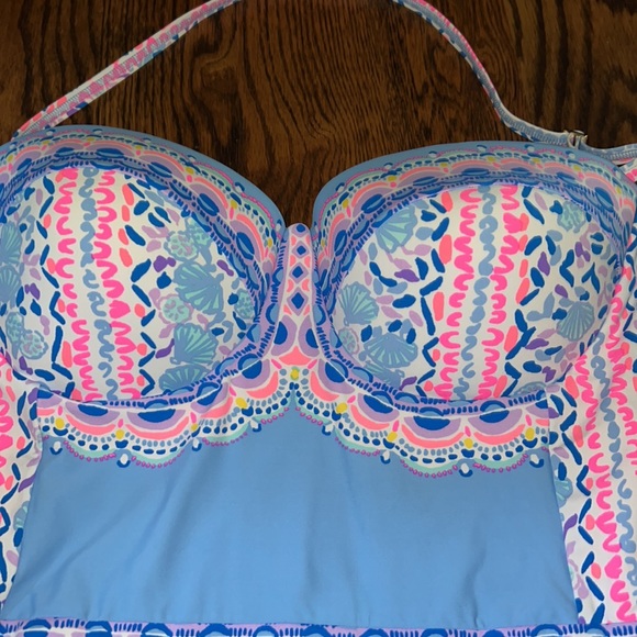 Lilly Pulitzer Anthea One-Piece Swimsuit Multi Seaside Shindig size 12 NWT - Picture 7 of 12